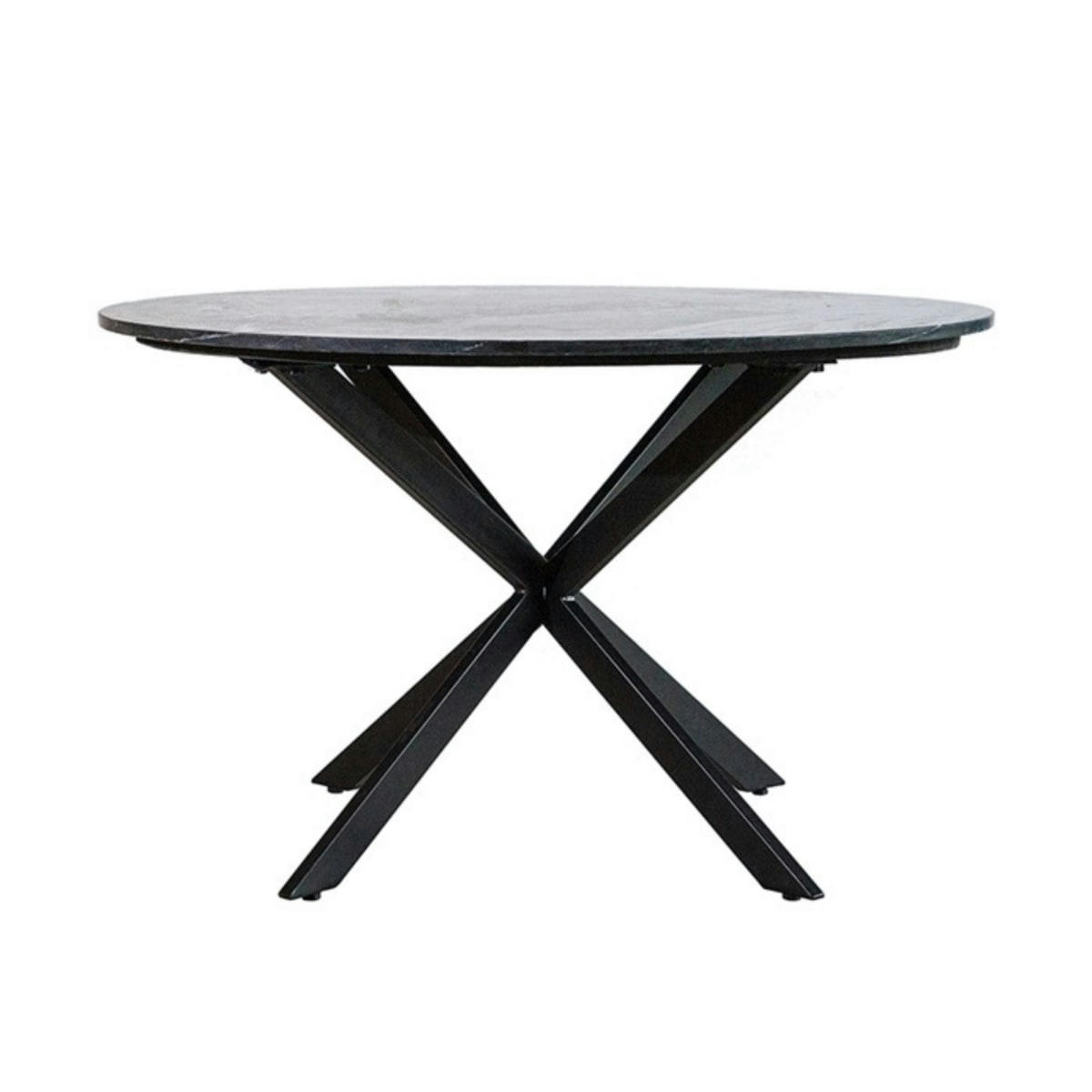 DODU - Table à manger carrée 130cm en marbre avec pied en étoile