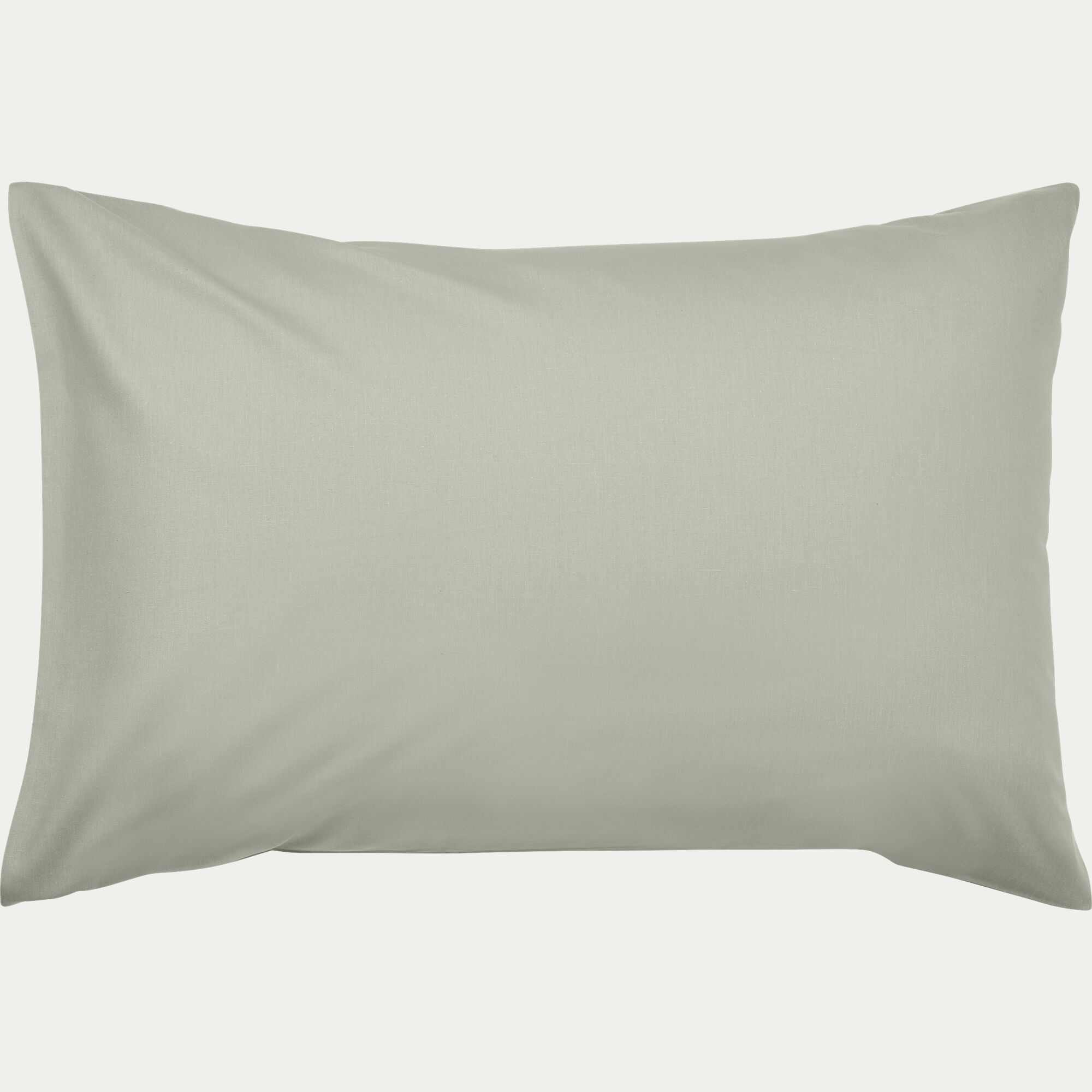 EOLI - Lot de 2 taies d'oreiller en coton 50x70cm - vert olivier