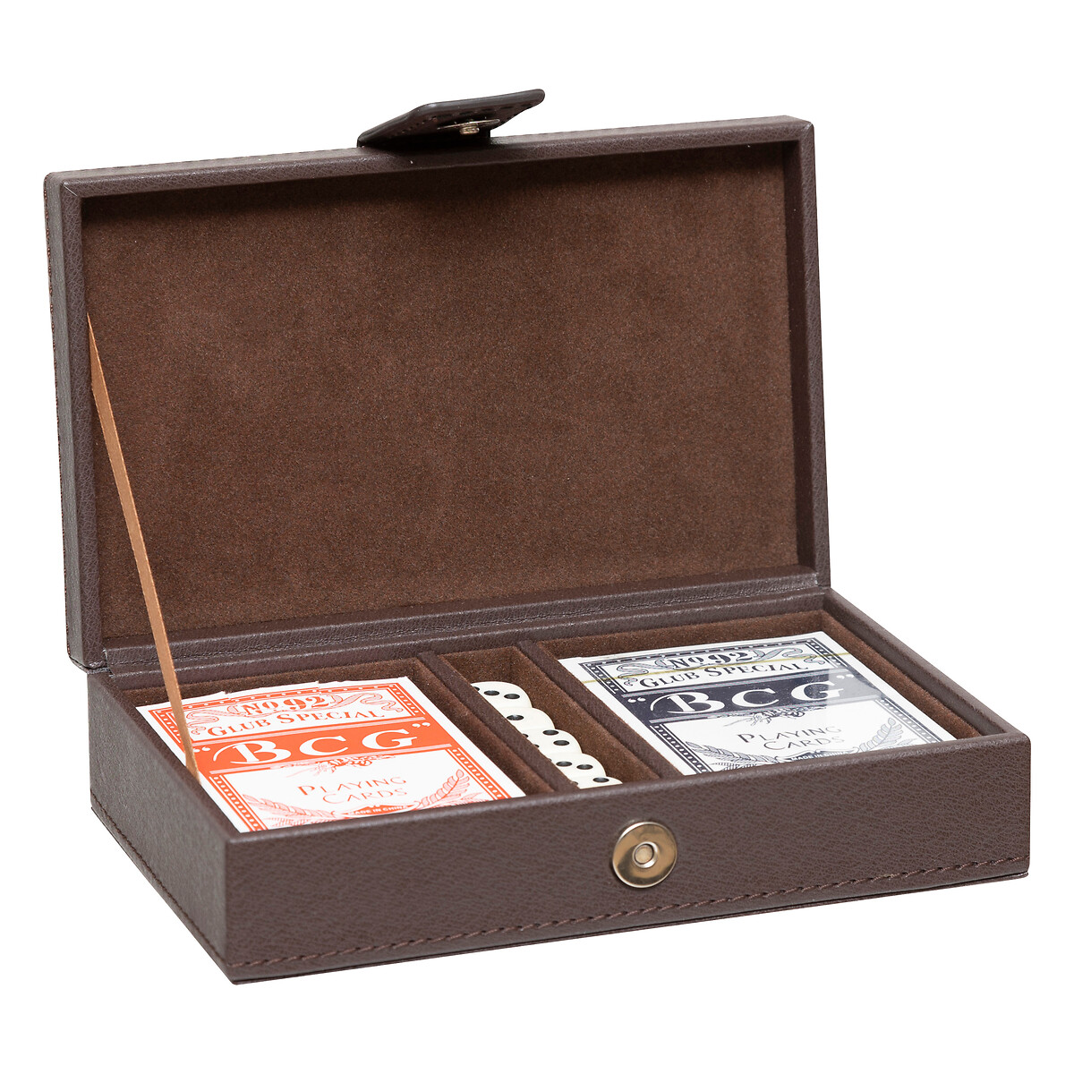 Card game box set "Jule" Brown, 19x5 cm