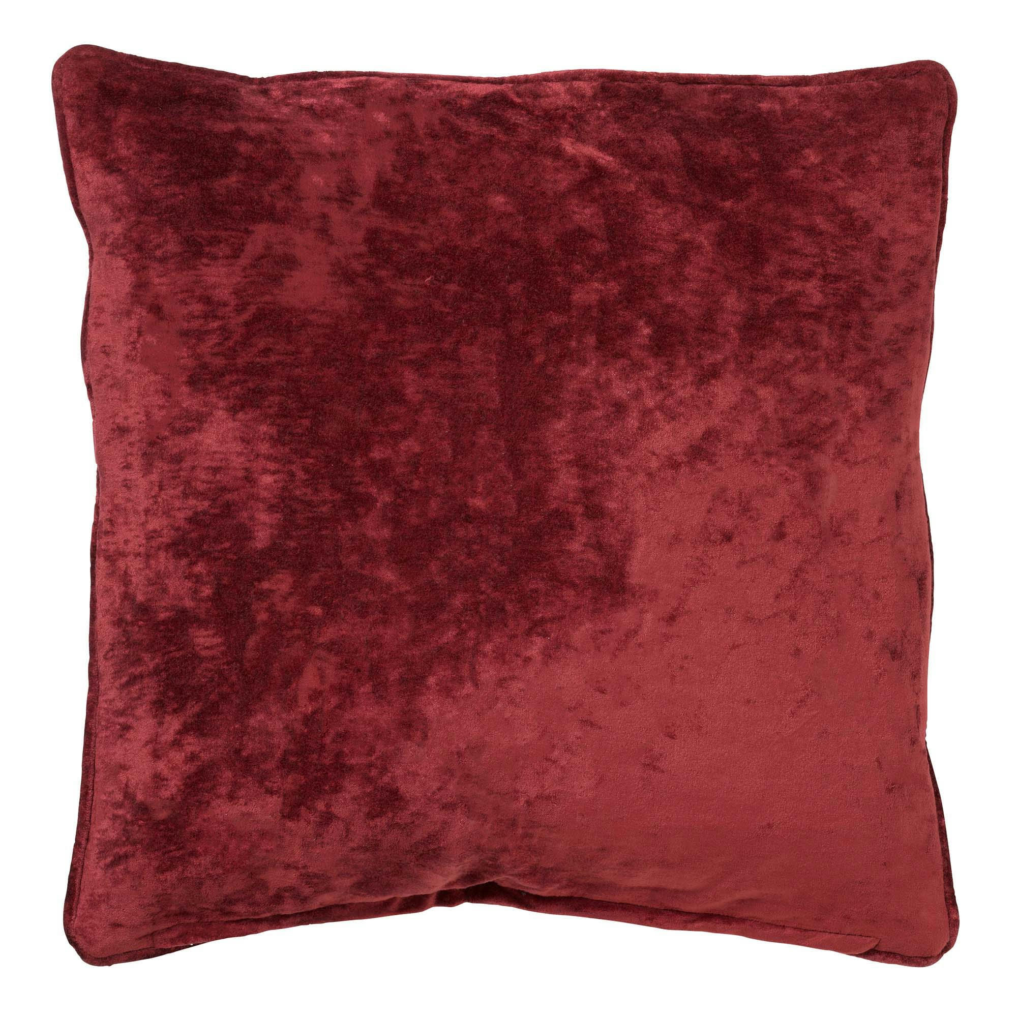- Coussin rouge en velours 50x50 cm uni