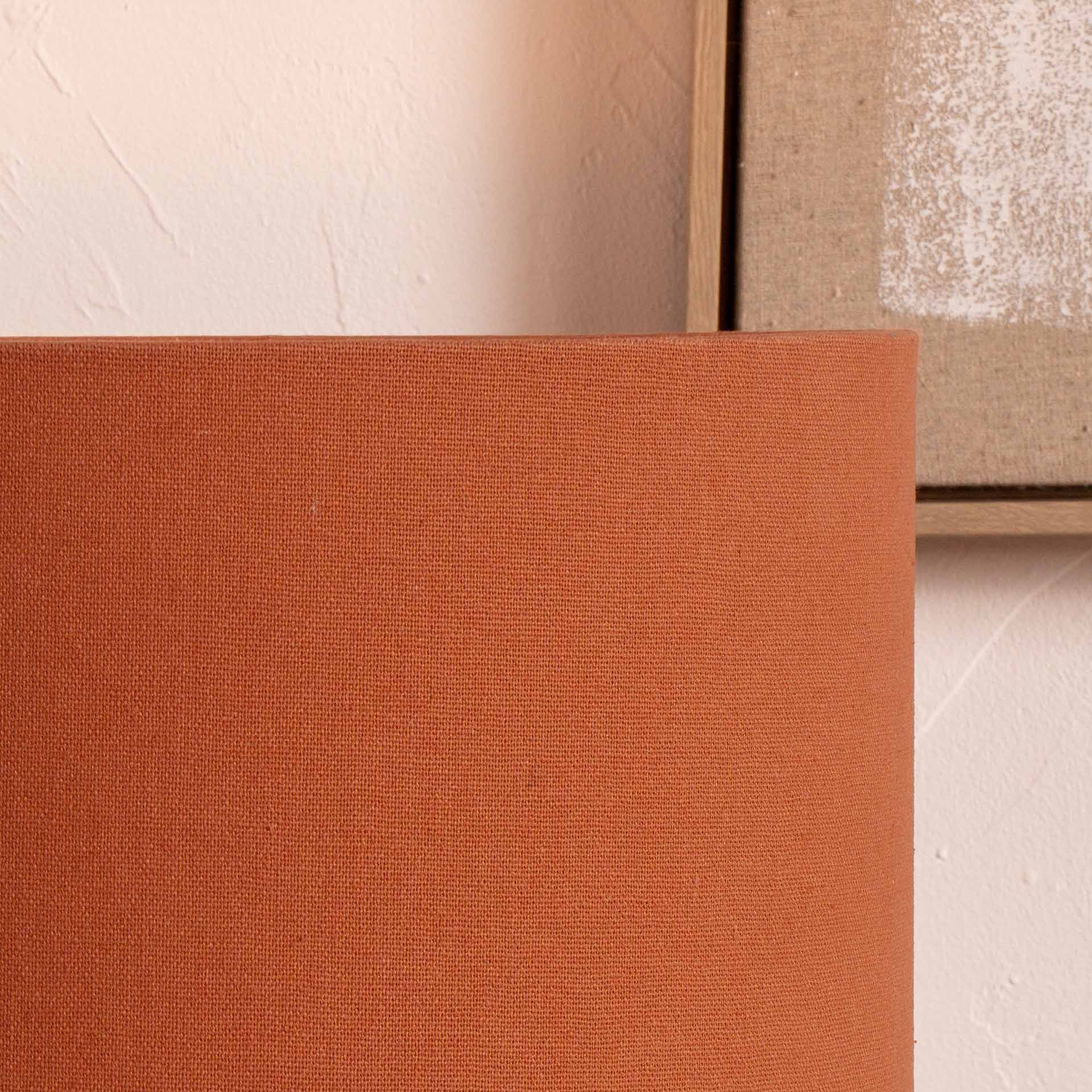 Ruma Terracotta Cylinder Cotton Lampshade for Table Lamps and Floor Lamps