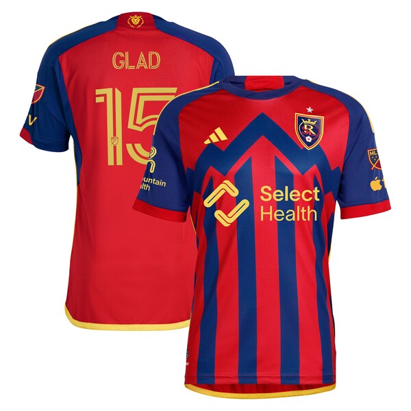 Justen Glad Real Salt Lake adidas 2024 Peak Utah Authentic Player Jersey – Red