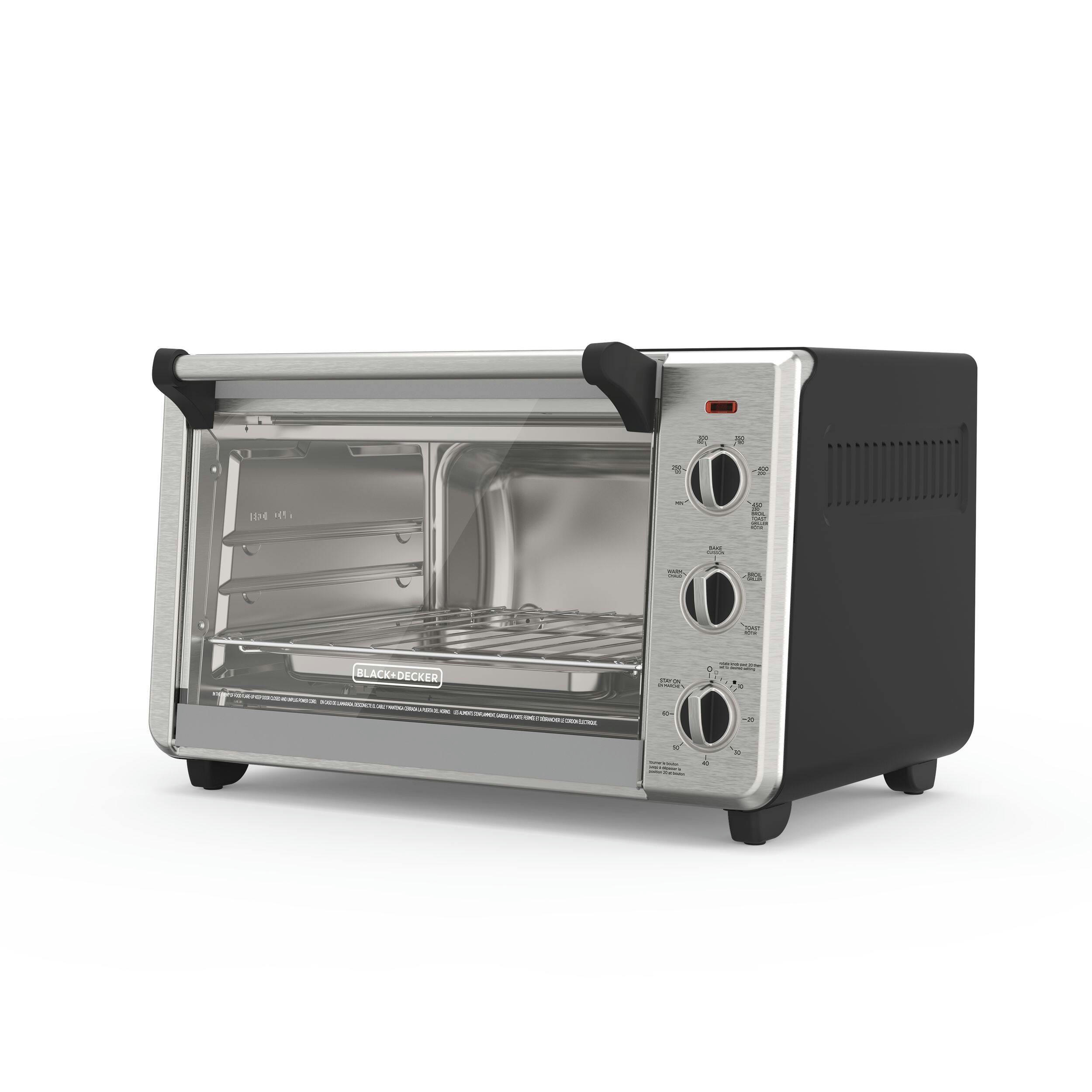 Black & Decker Convection Toaster Oven w/ 3 Functions, Stainless Steel, 6-Slices