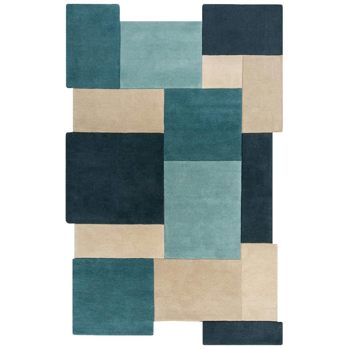 ARTY - Tapis en Laine Bleu turquoise 200x290 cm