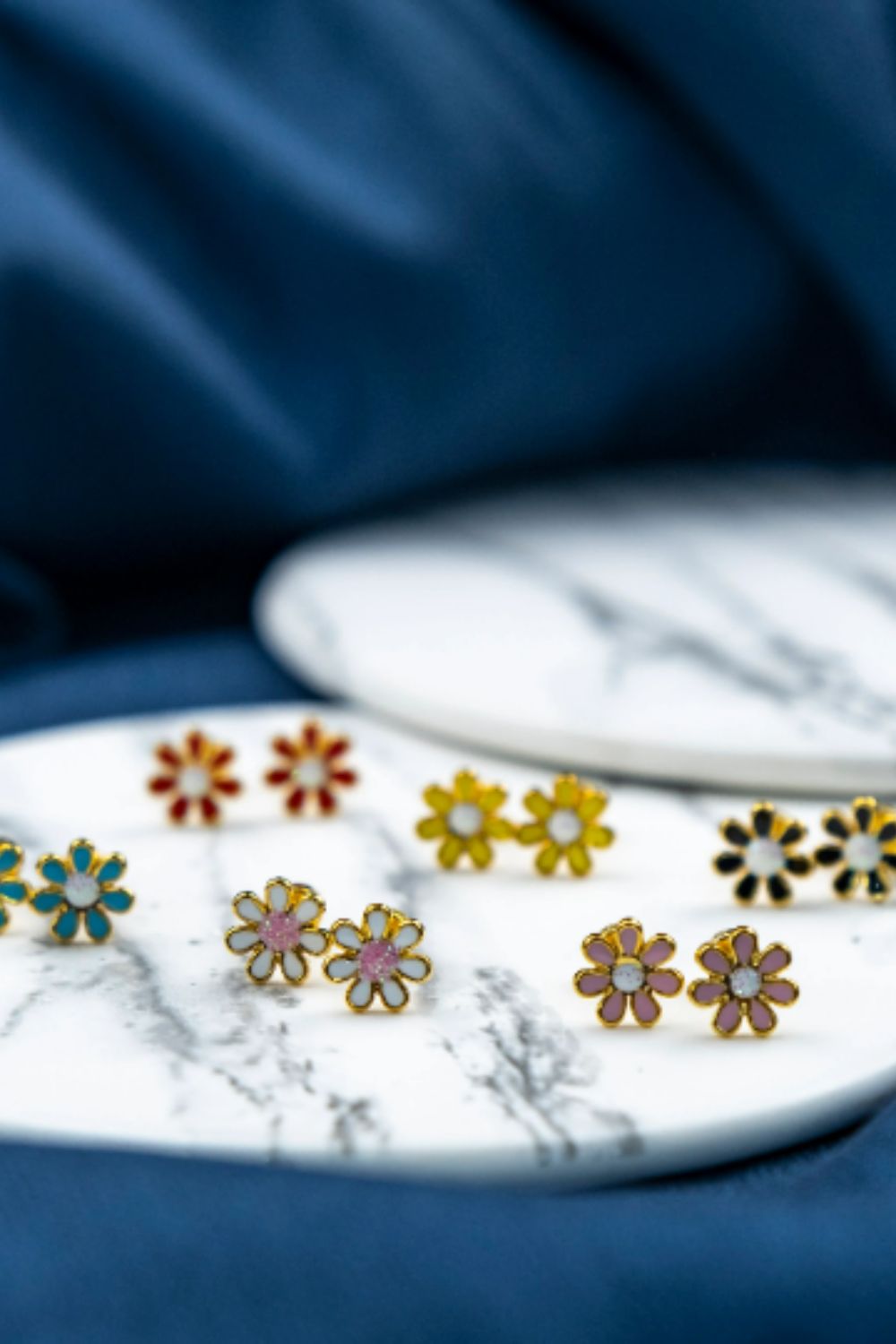 The Colourful Aura Stainless Steel Colourful Floral Stud Earring