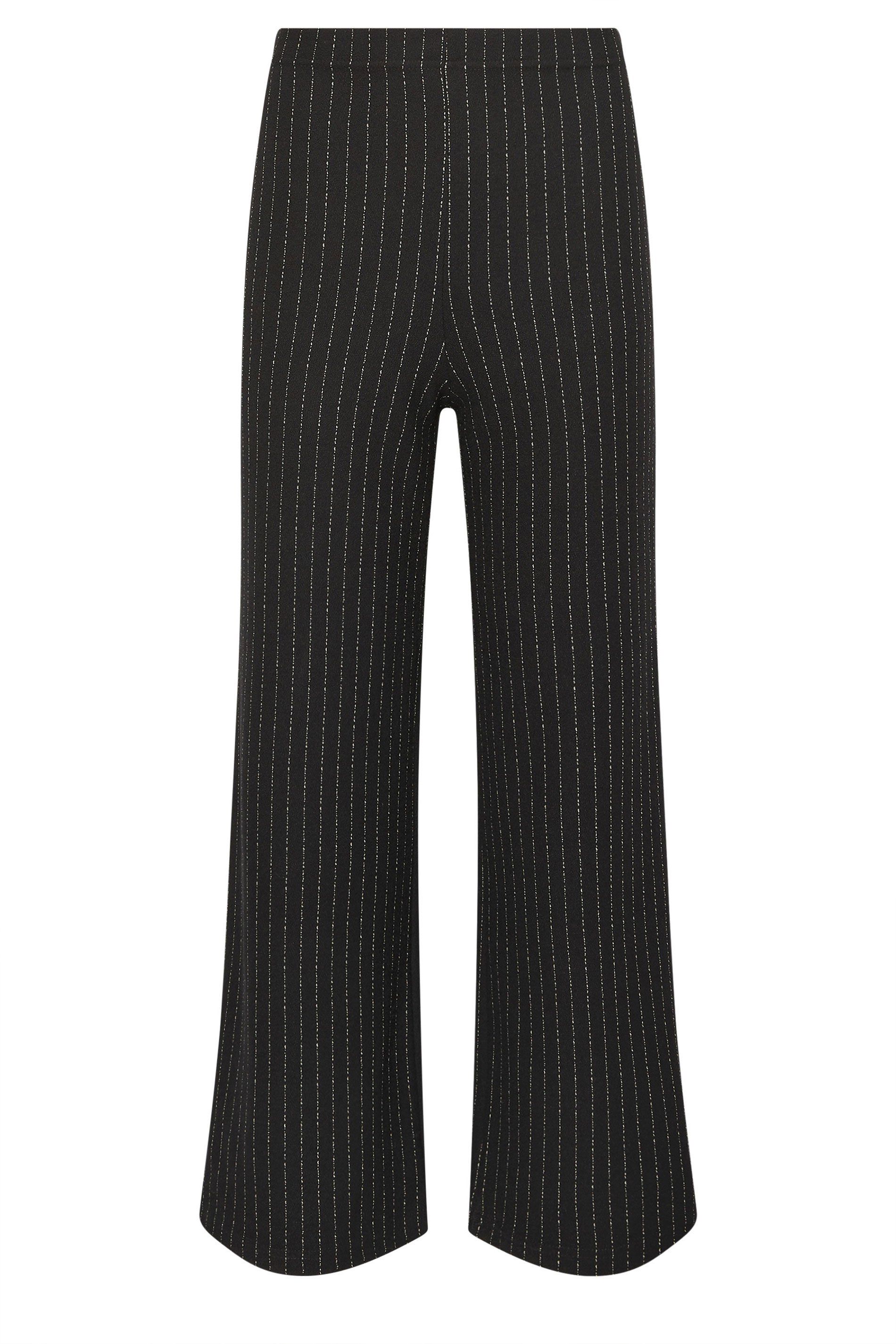 M&Co Petite Pinstripe Wide Leg Trousers