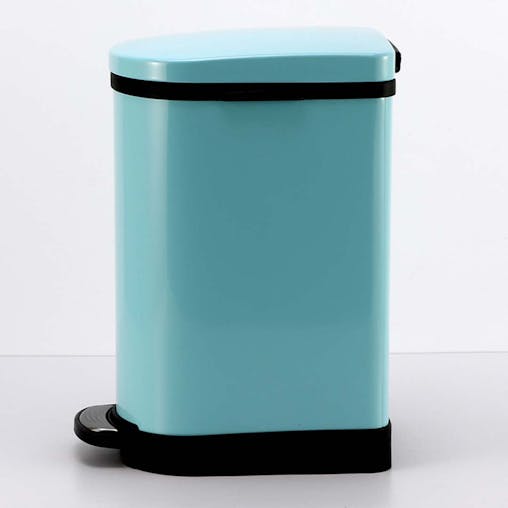 SOGA 4X Stainless Steel Foot Pedal Bin U Shape Blue 10L