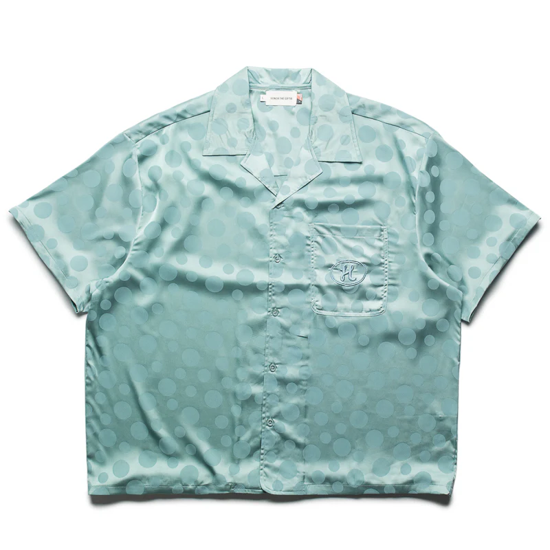 Honor The Gift Polka Dot Camp Shirt - Green