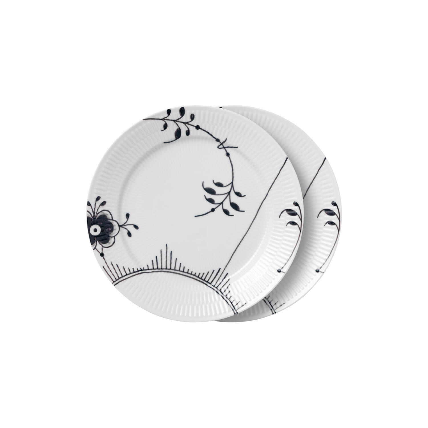 Sort Mega Riflet tallerken nr. 2 ø 27 cm 2 stk.