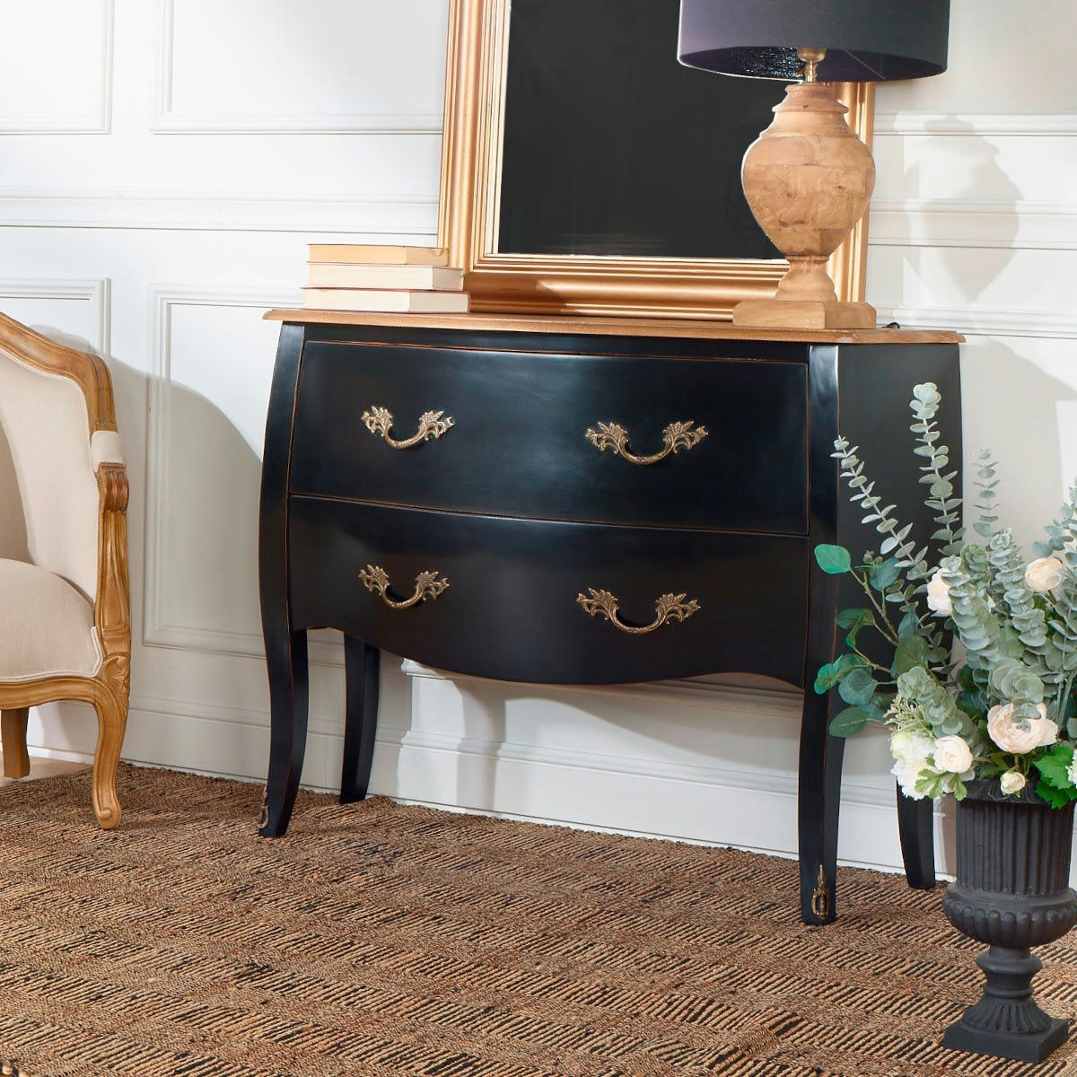 AQUITAINE - Commode plateau chêne noir