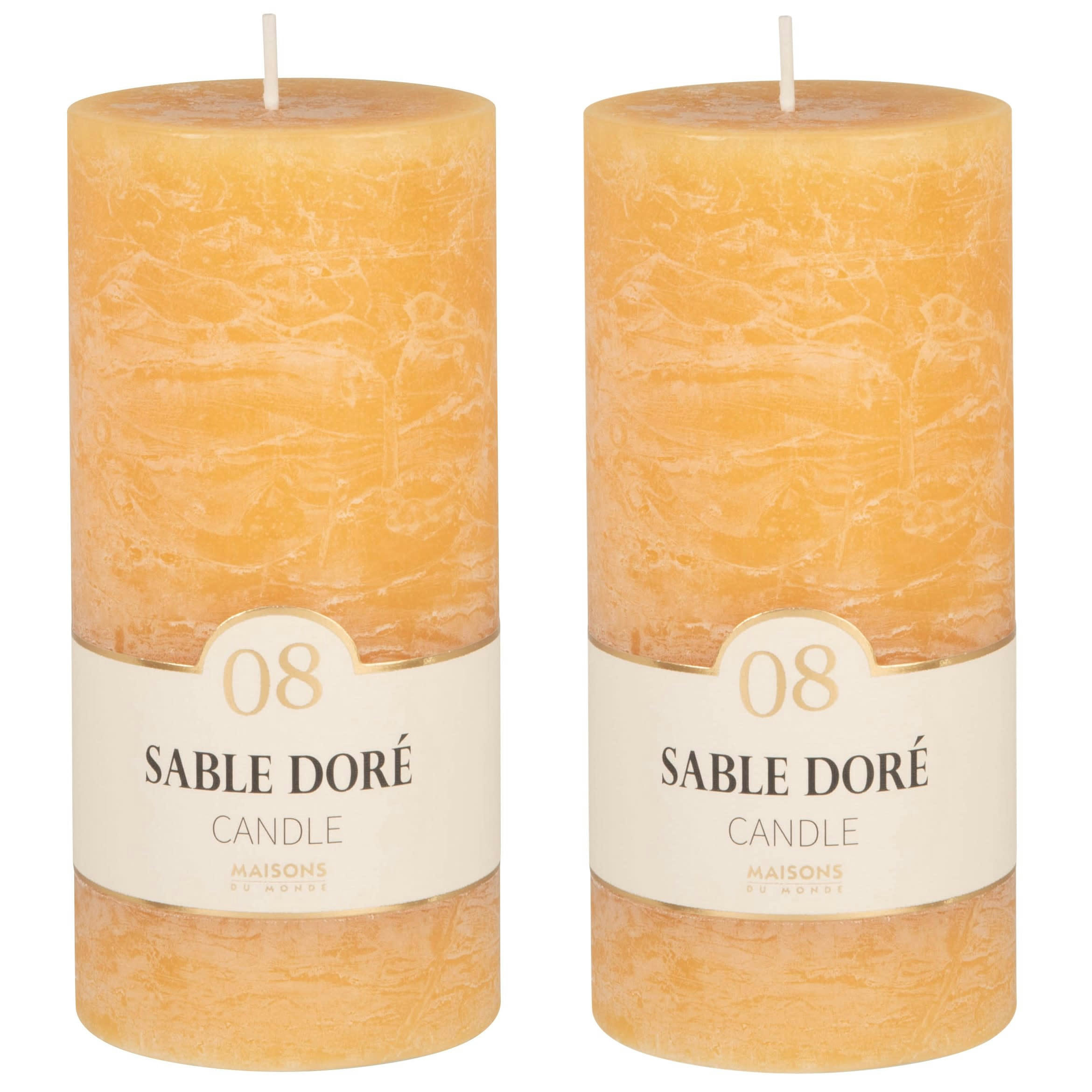 COLORAMA - Bougie parfumée jaune H15, 490g