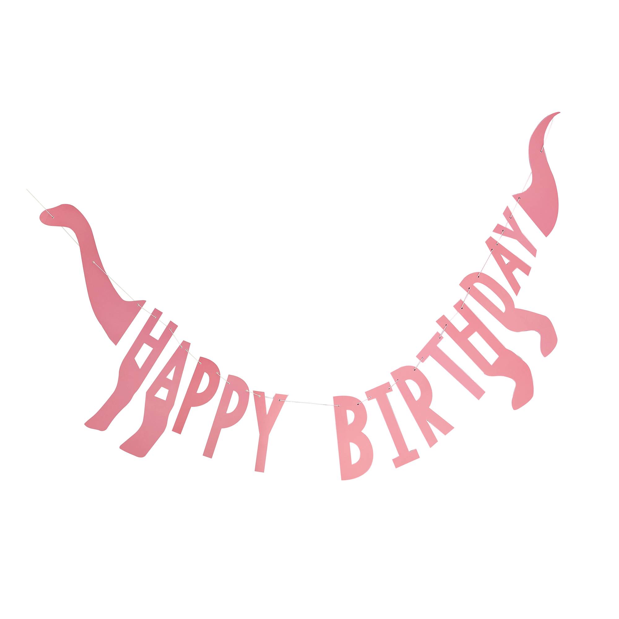 Ginger Ray Pink Dinosaur Birthday Bunting 1.4m