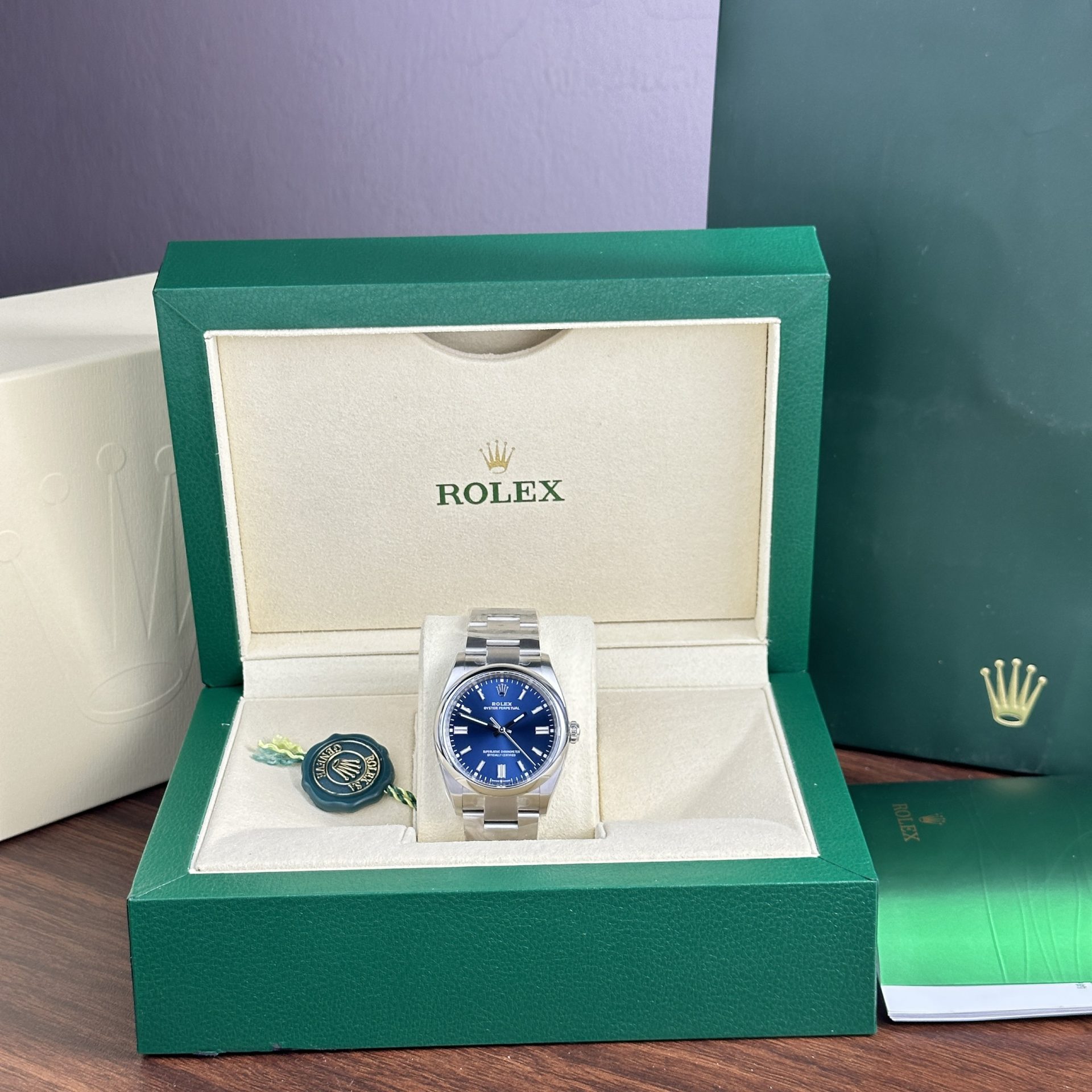 Rolex Oyster Perpetual 126000 904L Steel Blue Dial 36mm Oyster Super Clone
