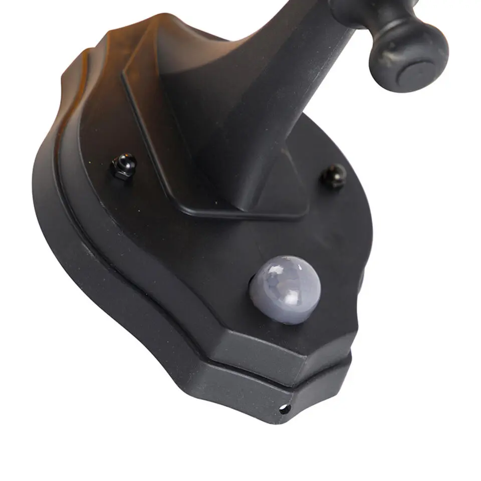 Qazqa wandlamp met bewegingssensor new haven zwart e27