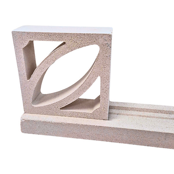 LISSE BASSE CLAUSTRAS BETON -( Fleur - Pétale - Inca - Valence ) - l13 x L 50 x 5 cm - (10 pièces )