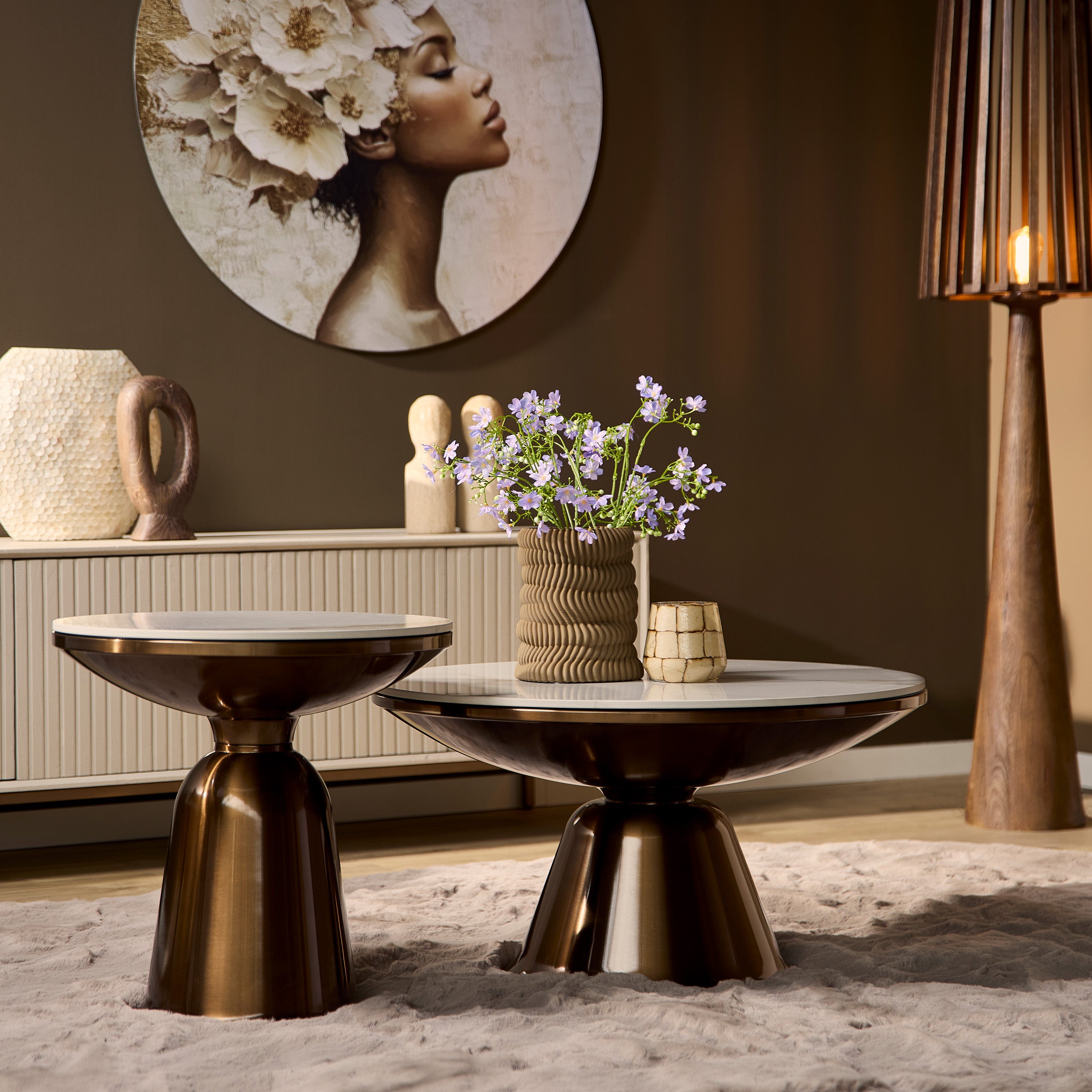 Starfurn salontafel Alix - brons - 50x50x49,5cm