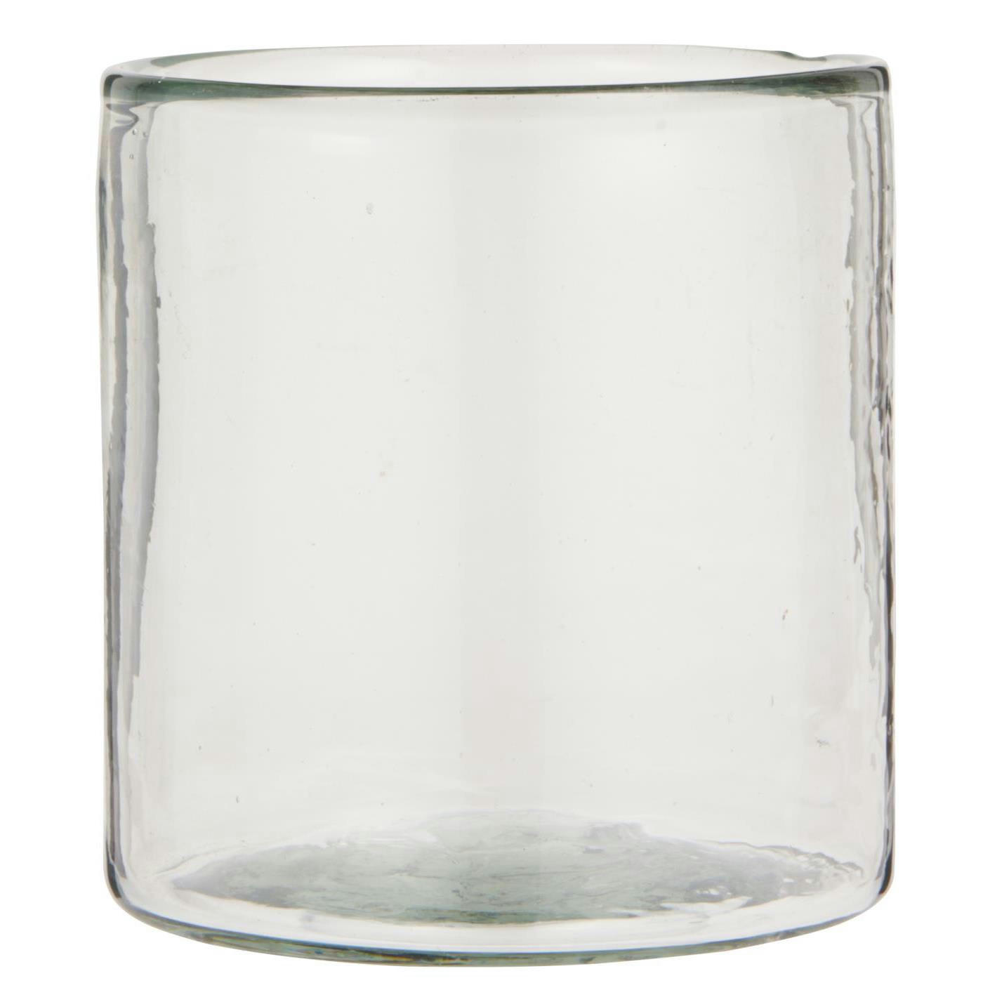 - Photophore verre épais soufflé d12cm