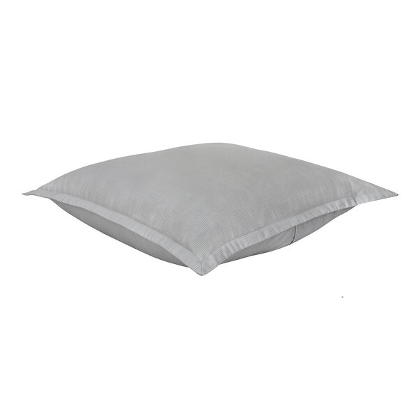 Delara GOTS Certified 100% Organic Cotton 2 Inch Flange Euro Sham Set of 2, 26"X26", Monique Grey