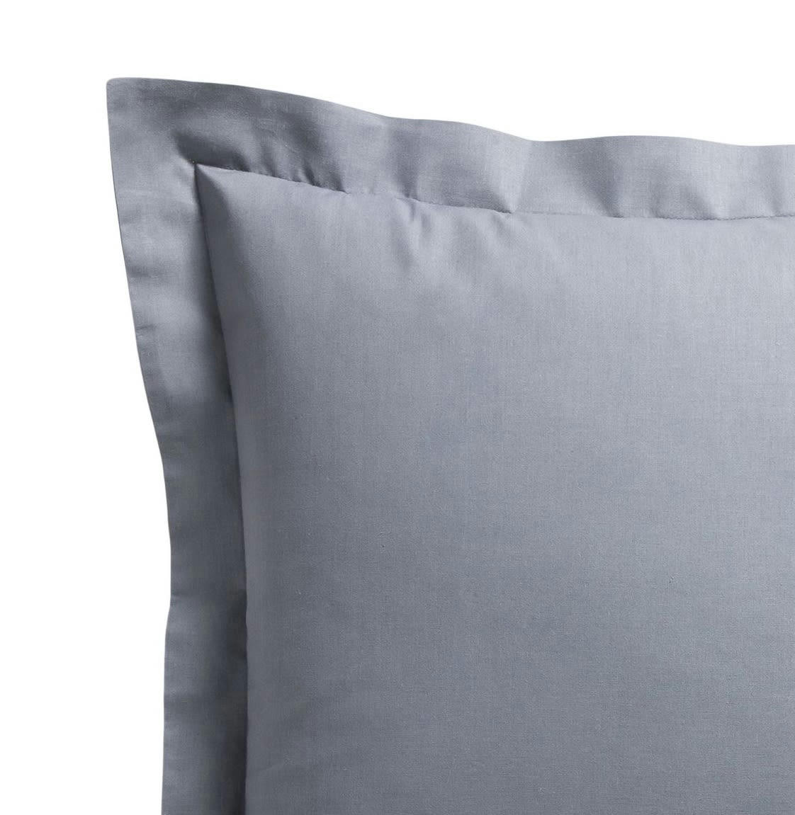 UNI - Taie d'oreiller percale de coton gris 65x65 cm