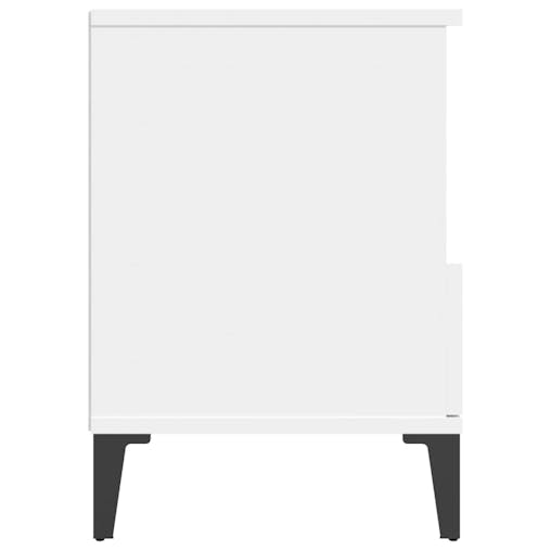 NNEVL Bedside Cabinet White 40x35x50 cm