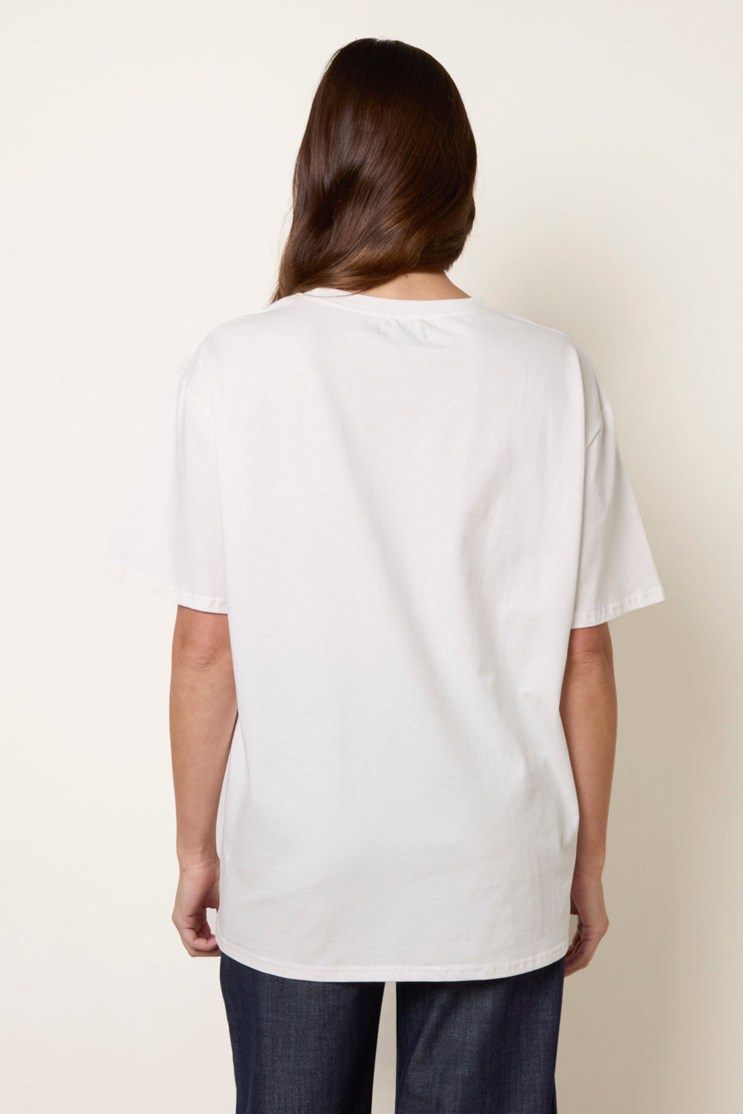 Blue Vanilla Ivory Graphic Print Crew-Neck T-shirt