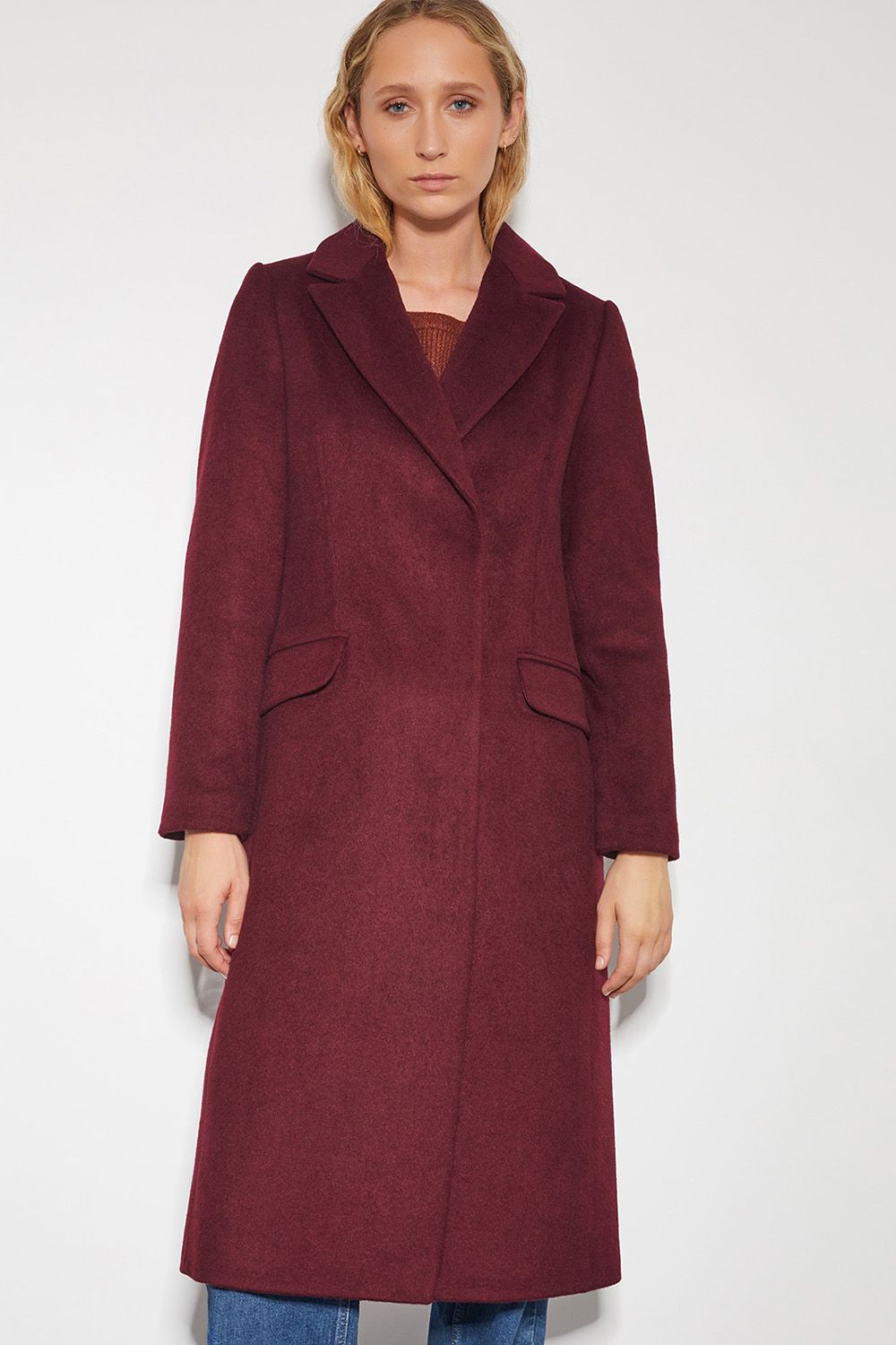 Monsoon Arabella A-Line Coat Red
