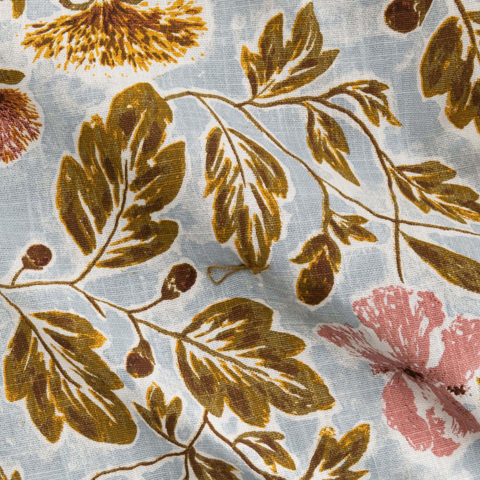 SOULEOU - Édredon 100x180cm motif Provence en coton - marron