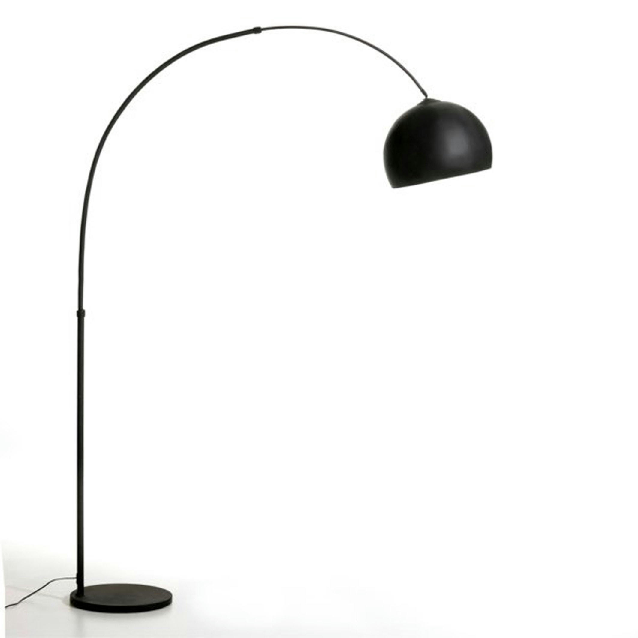 Lampadaire arc en métal acier, Eclat