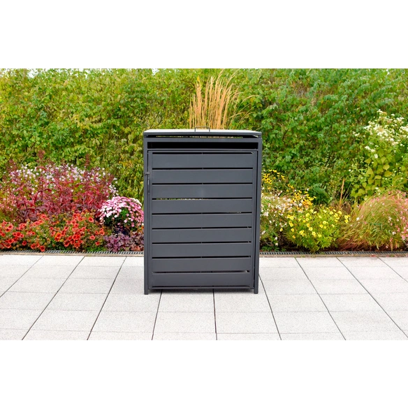 Mülltonnenbox, BxHxT: 64 x 109 x 64 cm, Aluminium/Stahl