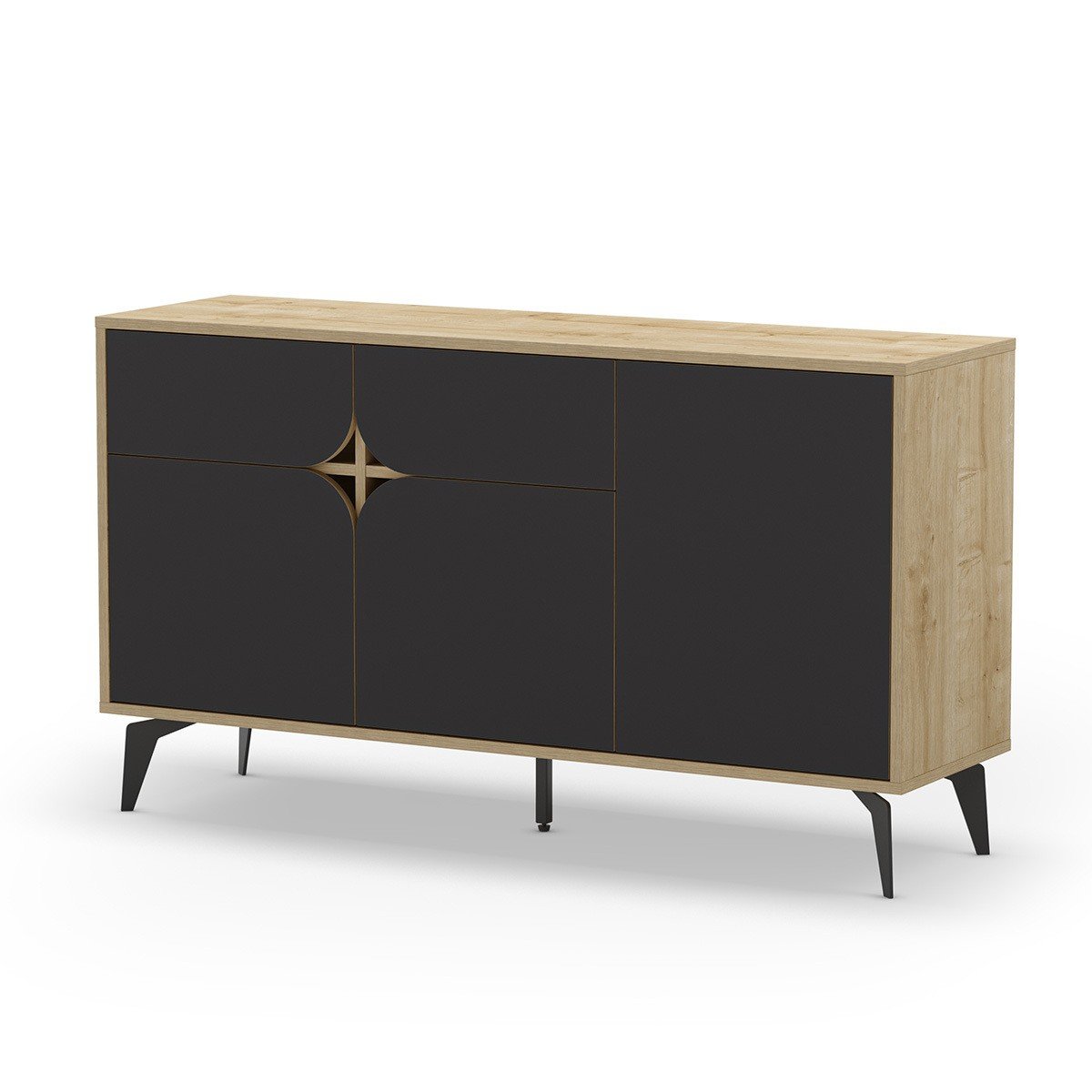 Calicosy - FLORA Dressoir 3 deuren - H79,3 cm - Licht hout