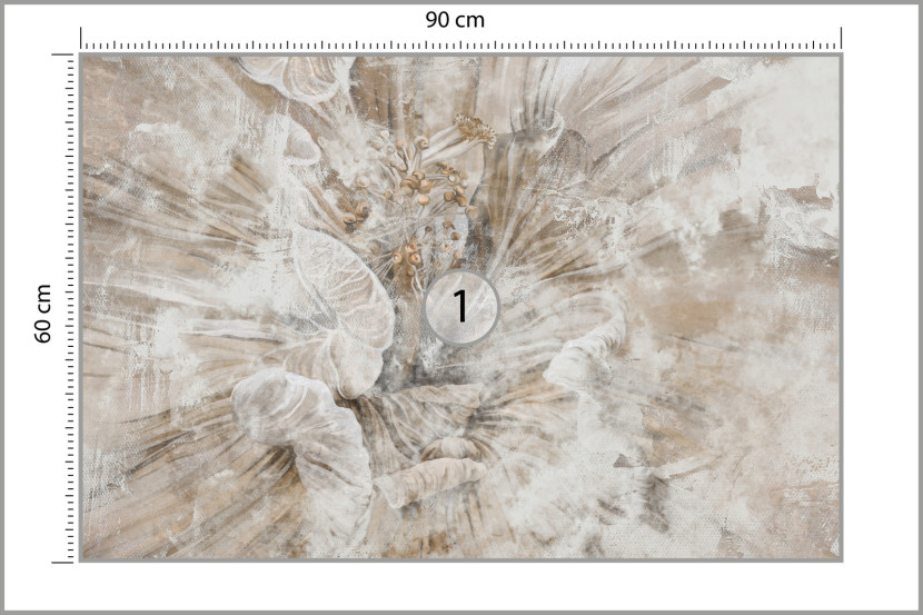 Fototapeta Abstrakcyjny Kwiat Na Betonie Vintage 90x60cm