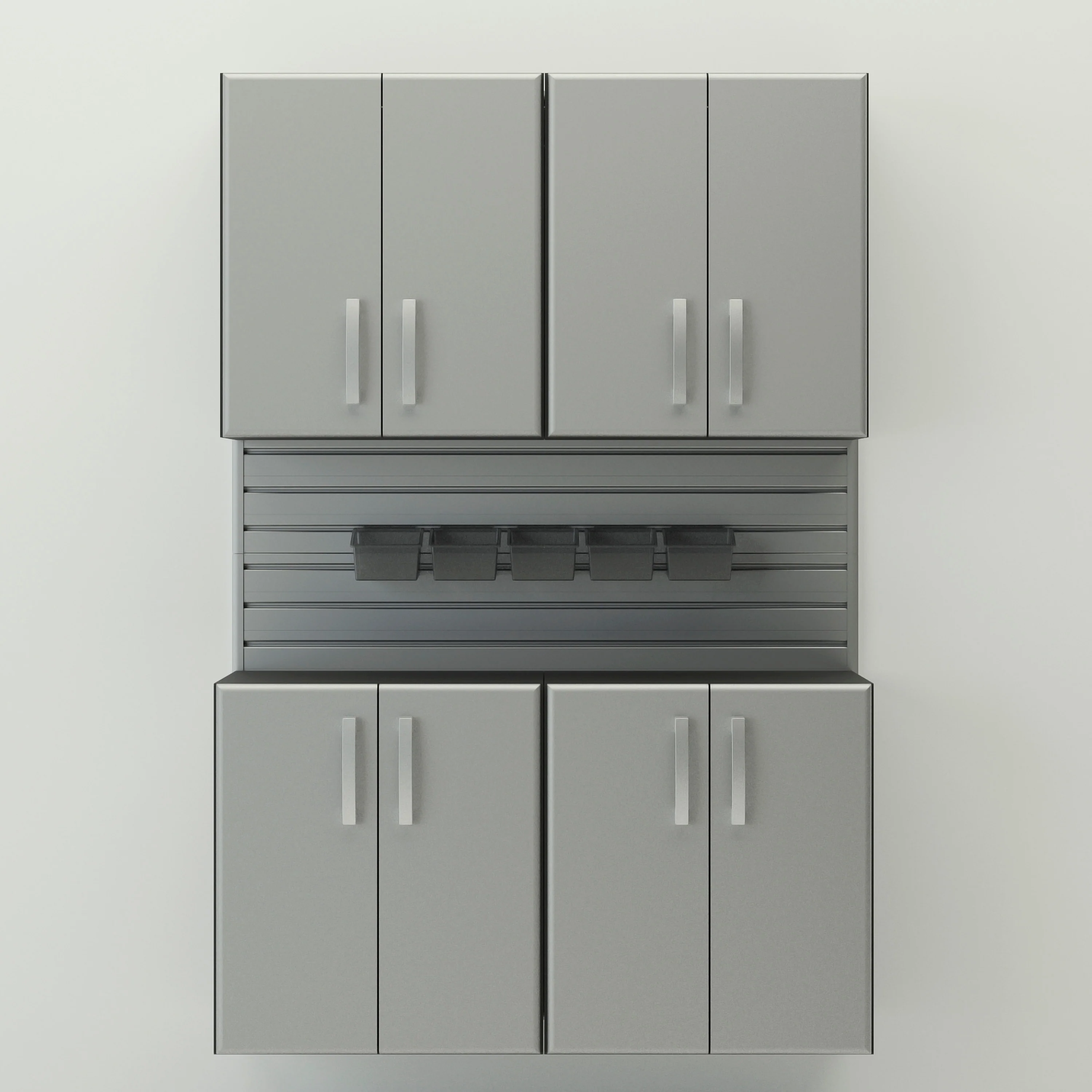 10 Piece Slatwall Panel, Cabinet, Bin Storage Set