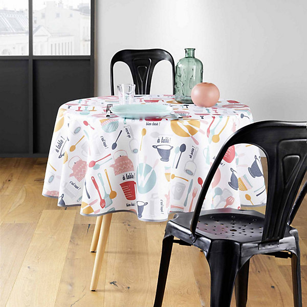 Nappe ronde antitache et infroissable A table