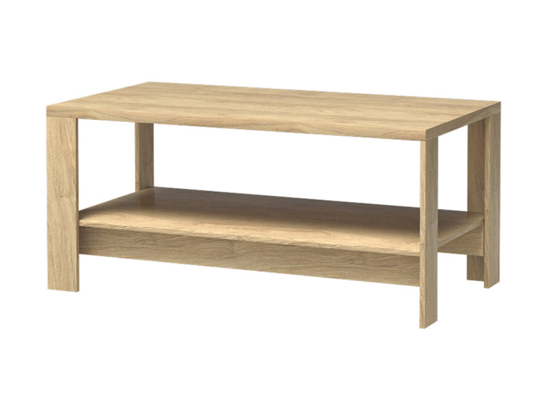Ława MILAN Hikora 120 x 65 cm z Półką Prostokątna Stylowa Nowoczesna