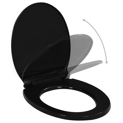 NNEVL Soft-close Toilet Seat with Quick-release Design Black
