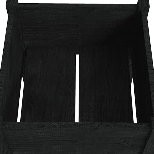 NNEVL Garden Planter Black 40x40x70 cm Solid Pinewood