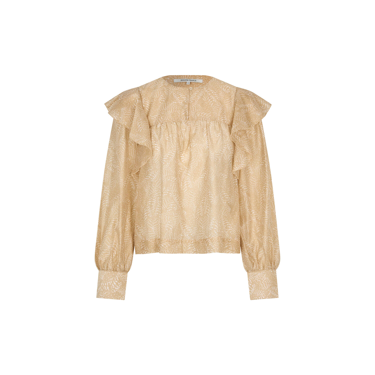 Hide Ruffle Blouse, oxford tan