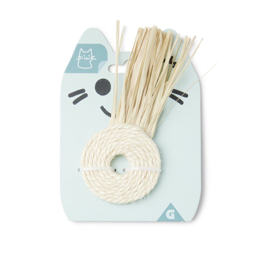 Jouet pour chat raphia rond