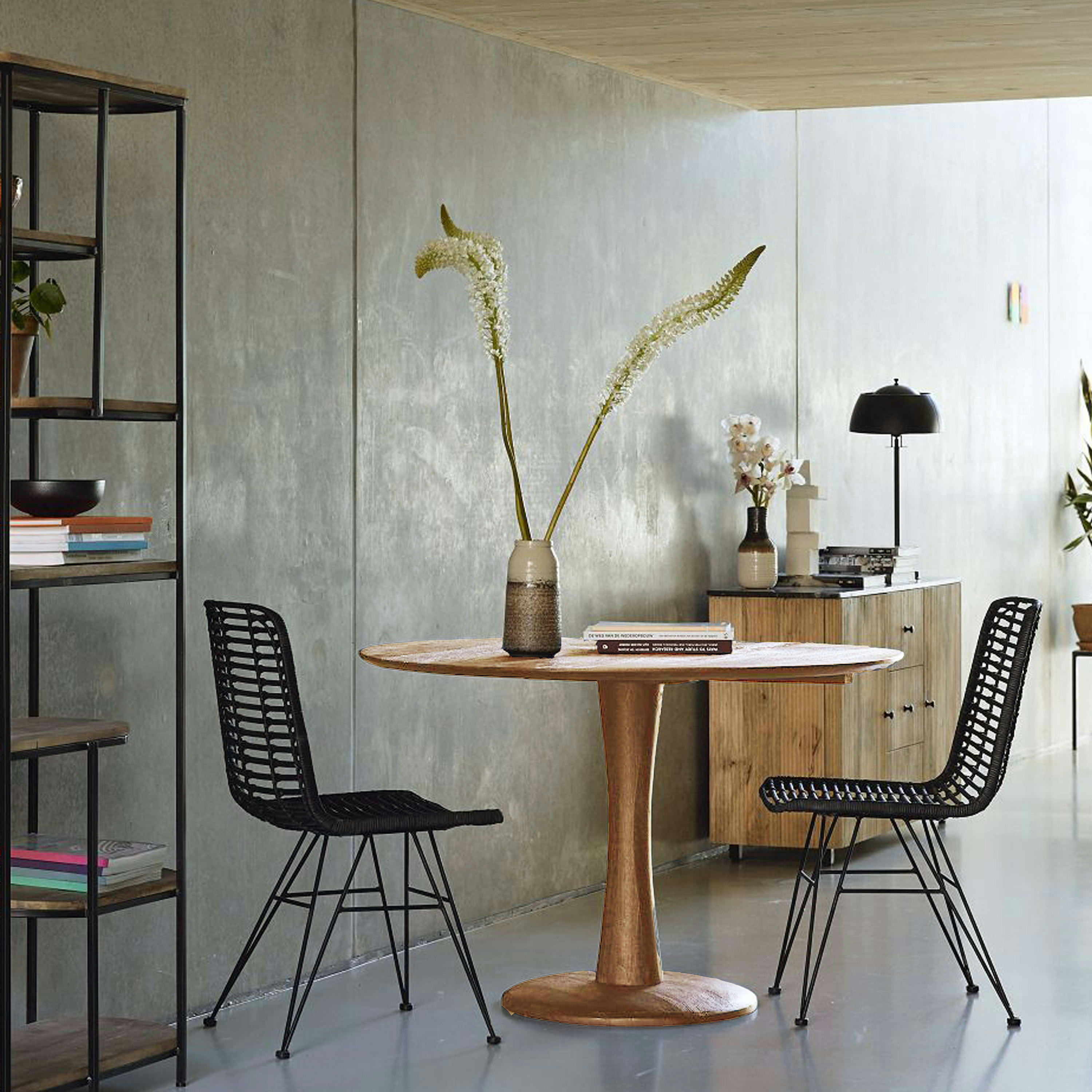 BANGALORE - BANGALORE-Table repas ronde Diam 120 cm en bois de Manguier massif