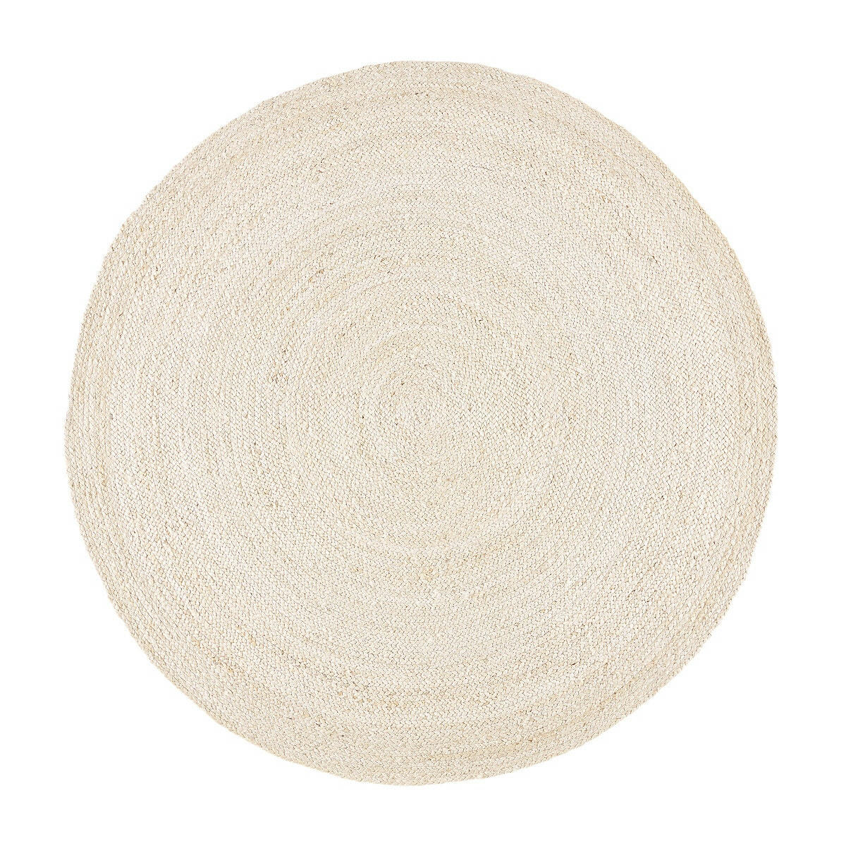 Tapis rond en jute blanchi, Aftas