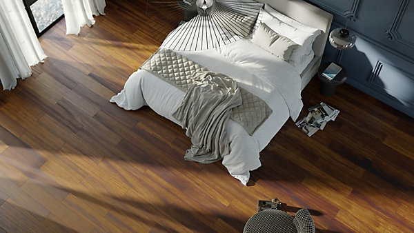 GAMME PRO - LAME CLIPSABLE TRÈS HAUTE RéSISTANCE AVEC SOUS-COUCHE INTEGREE. NOYER NATUREL - Colis individuel (2,64m²)