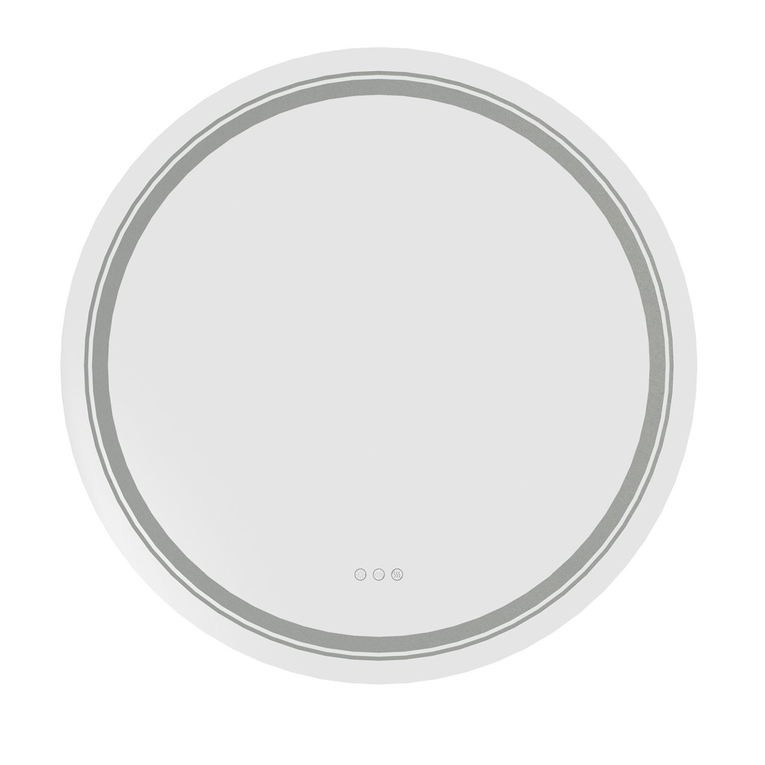 Lustro łazienkowe DOVER 80x80cm srebrne z oświetleniem LED