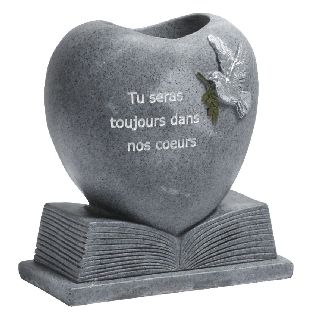 Vase funéraire en forme de coeur