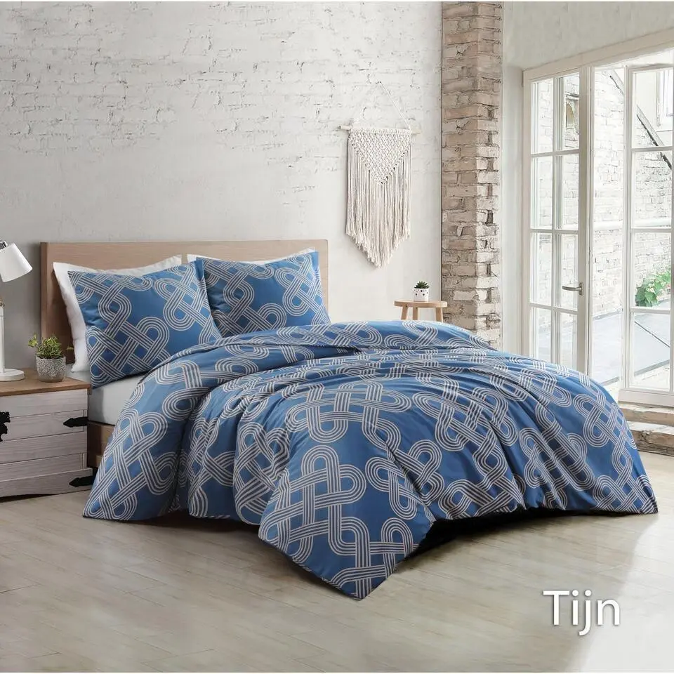 Papillon Tijn Dekbedovertrek - Eenpersoons - 140x200/220 cm - Blauw
