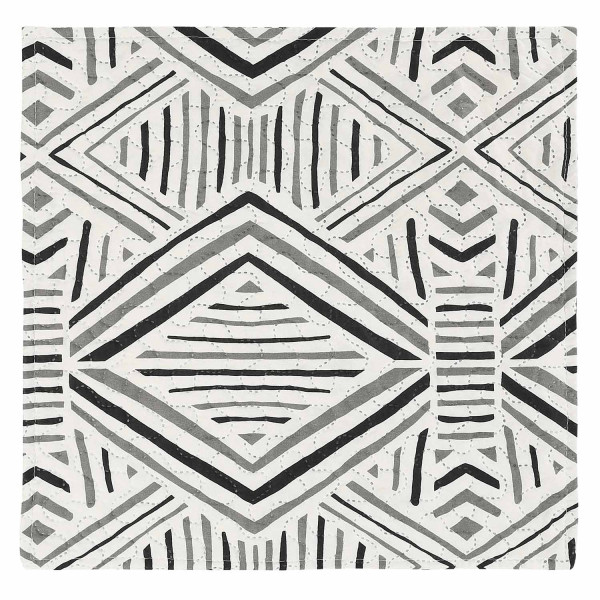 Poszewka 40x40 Tarik biała czarna geometryczna