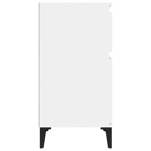 NNEVL Bedside Cabinets 2 pcs High Gloss White 40x35x70 cm
