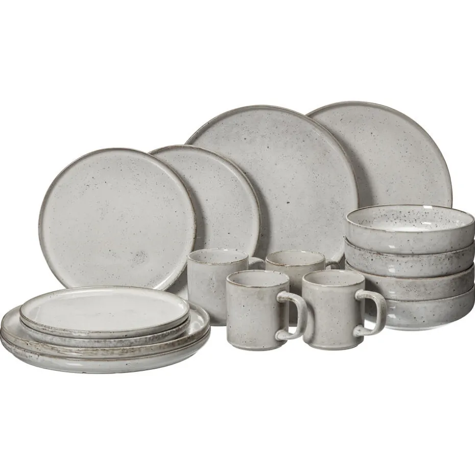 Kwantum Kerstservies | Serviessets | Serviesset 16-Delig Glazuur  Grijs