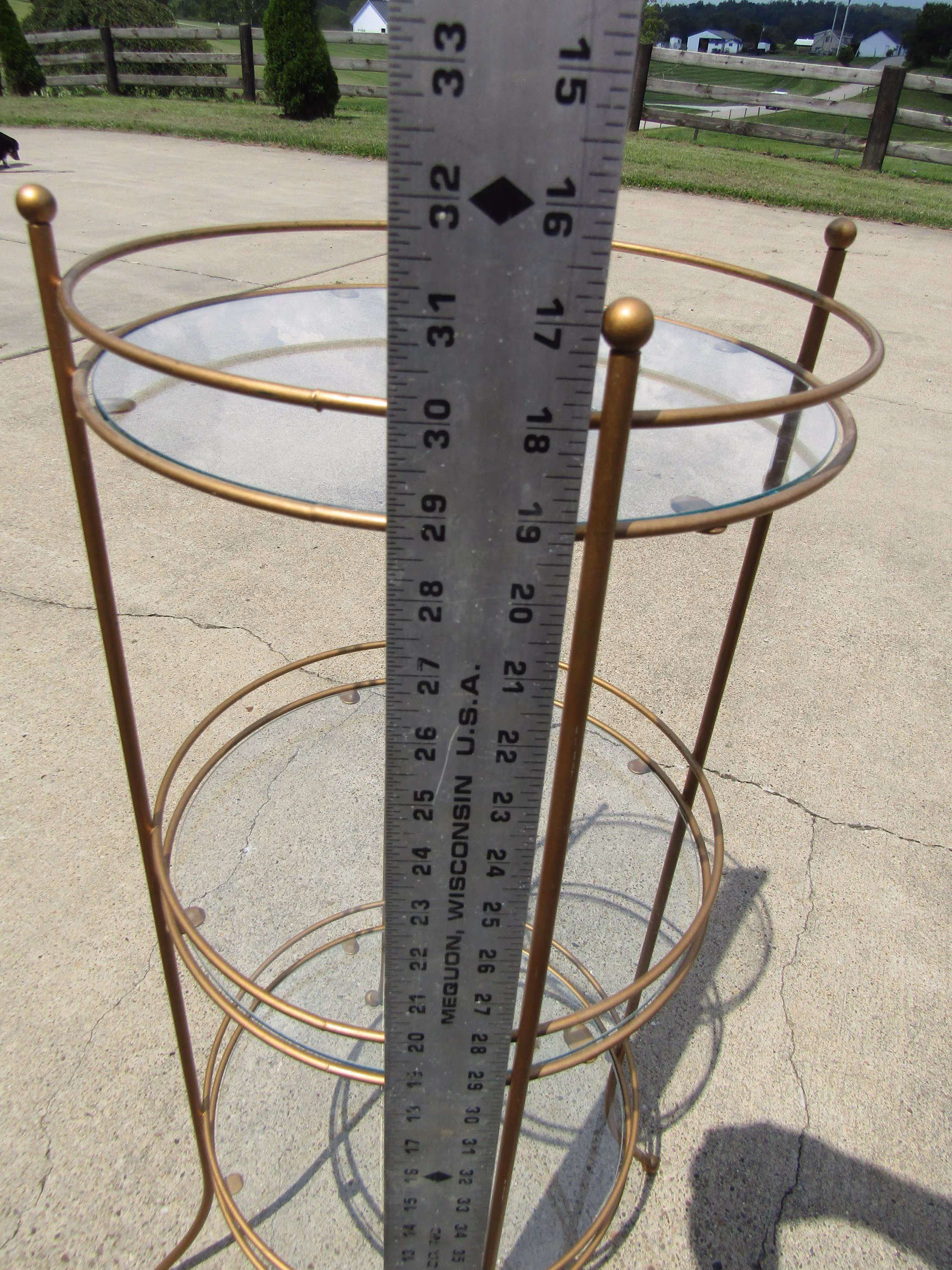 vintage metal 3 tier plant stand