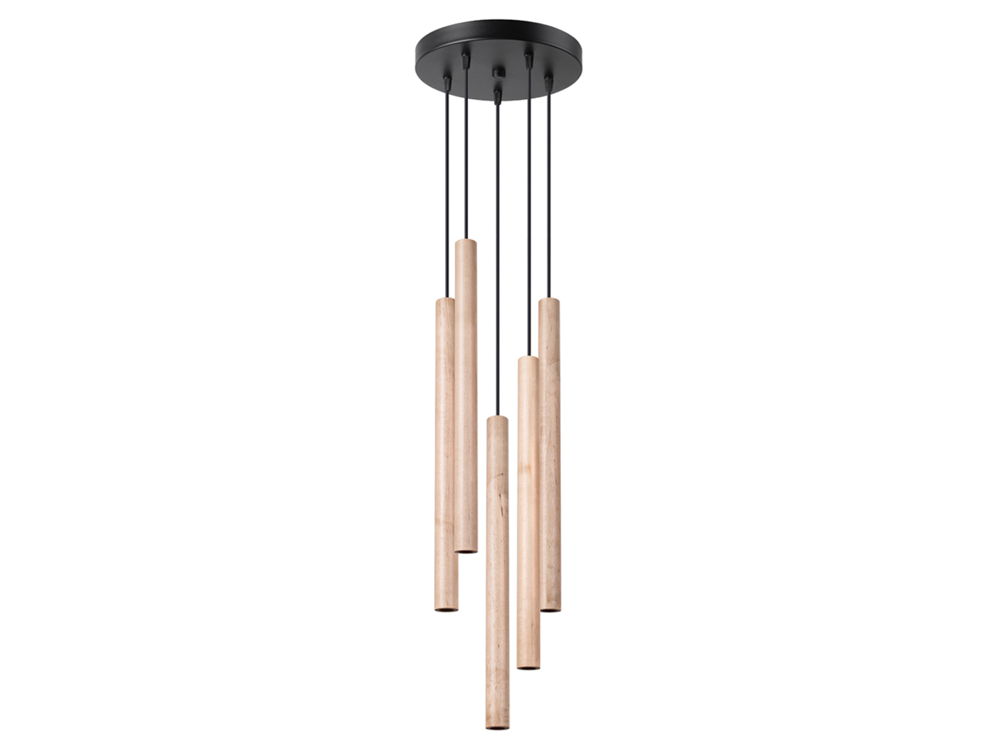 Lampa wisząca Pastelo 5-punktowa 110 cm stalowa brązowa