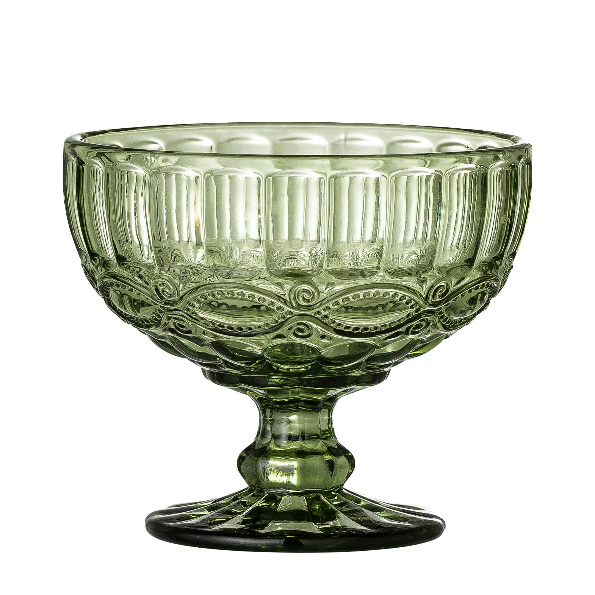 FLORIE - Coupe verte en verre D12cm